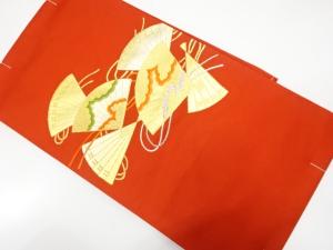 未使用品　桧扇模様織り出し　名古屋帯